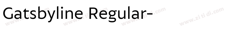 Gatsbyline Regular字体转换